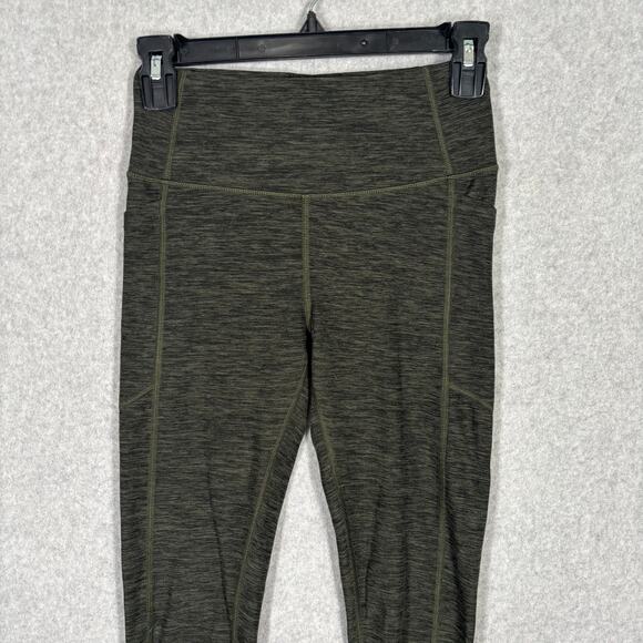 Victorias Secret Leggings XS 2 Ultimate Pockets 7/8 Army Olive Heathered Active - Picture 2 of 12